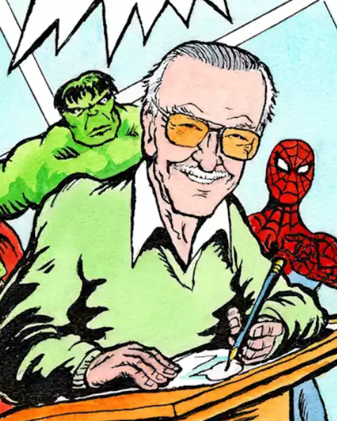 Image That Shows The Stan Lee, the creator-writer of Marvel Comics' heroes and villains